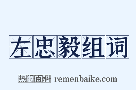 左忠毅组词是什么意思的图片